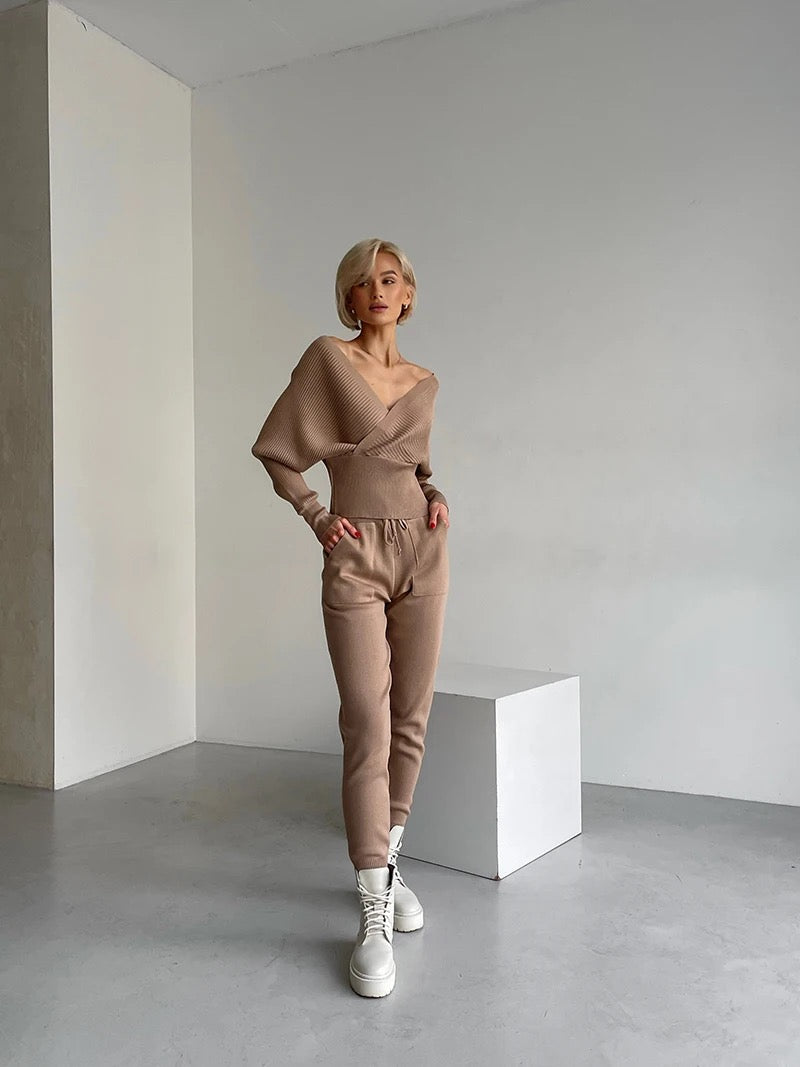 Isabelle Knit Set-Toffee