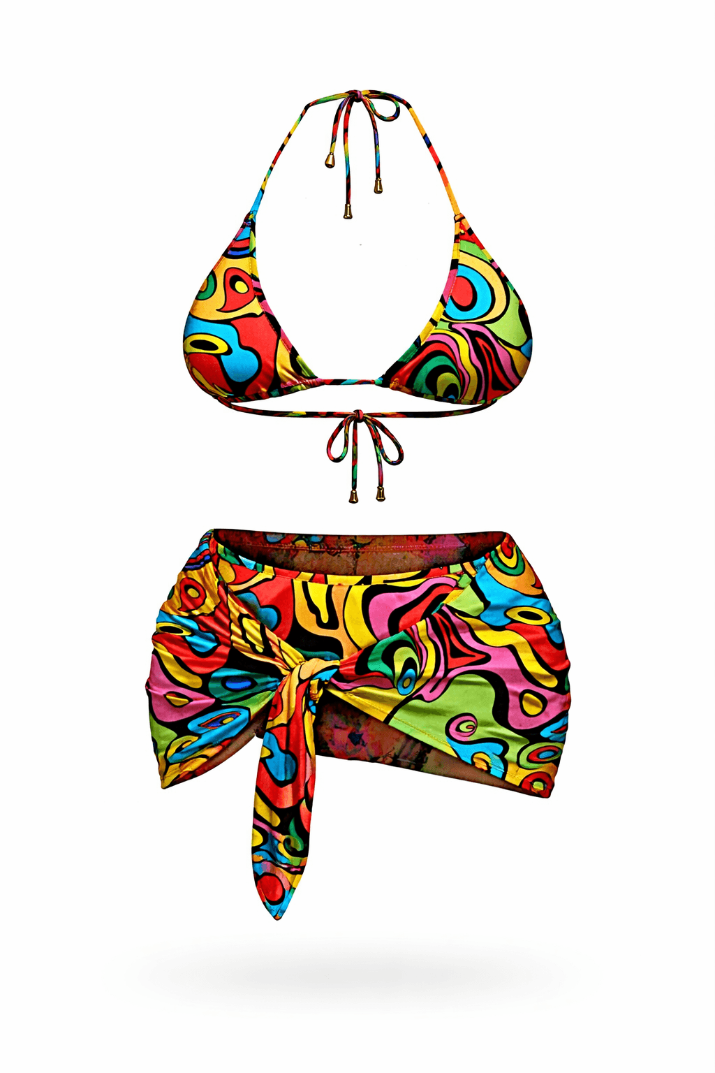 Amoy Bikini in großen Größen – Ansicht des dreiteiligen Sets