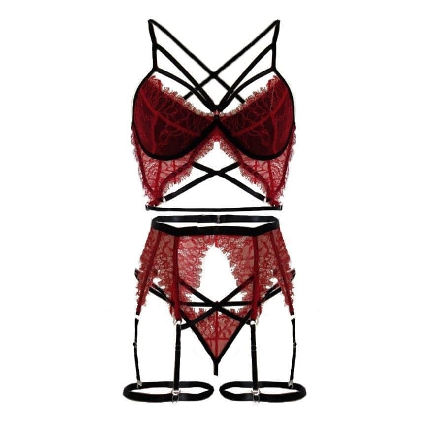 Conjunto de lenceria Carmen - de ropa de descanso a lenceria
