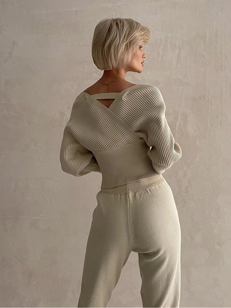 Isabelle Knit Set-Vanilla